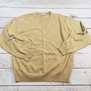 American blue pure cashmere mens sweater Large